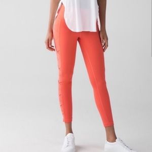 Lululemon orange leggings sz 12
